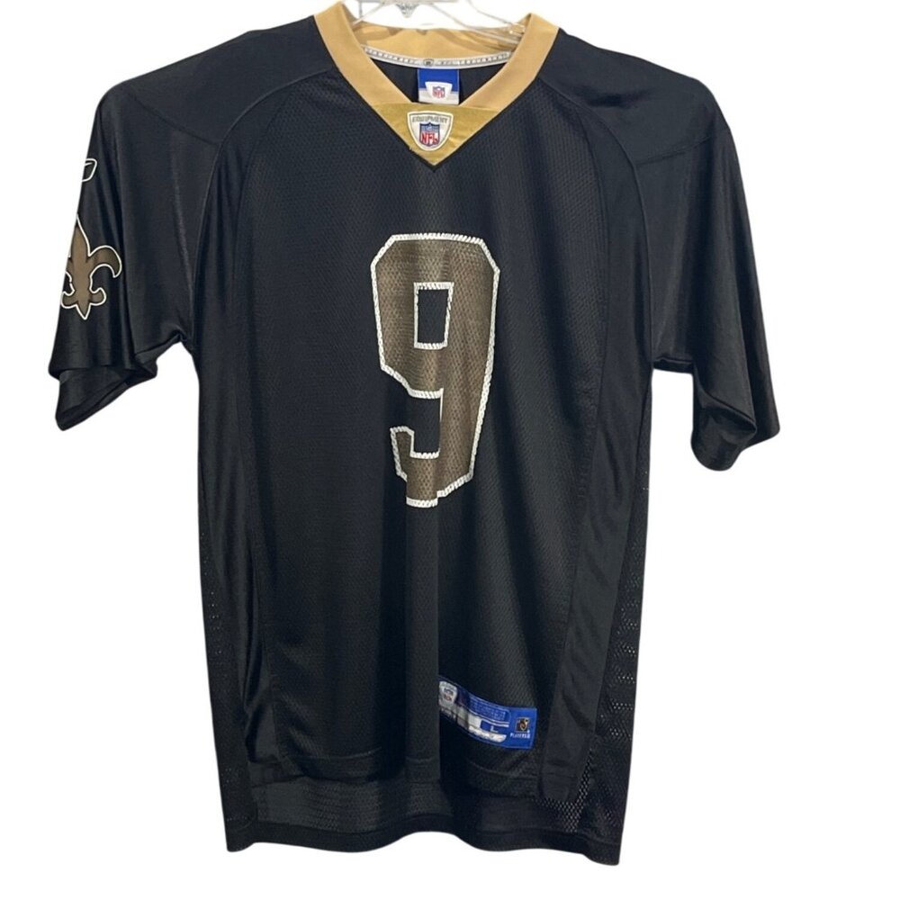 Reebok NFL Drew Brees Saints Black/Gold Jersey L/G On-Field Equipment 100% Nylon